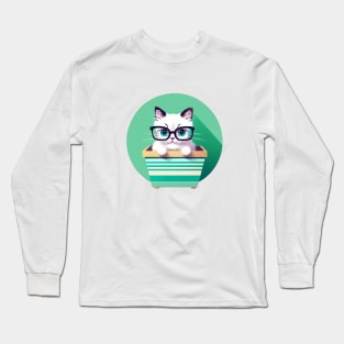 cat in box Long Sleeve T-Shirt